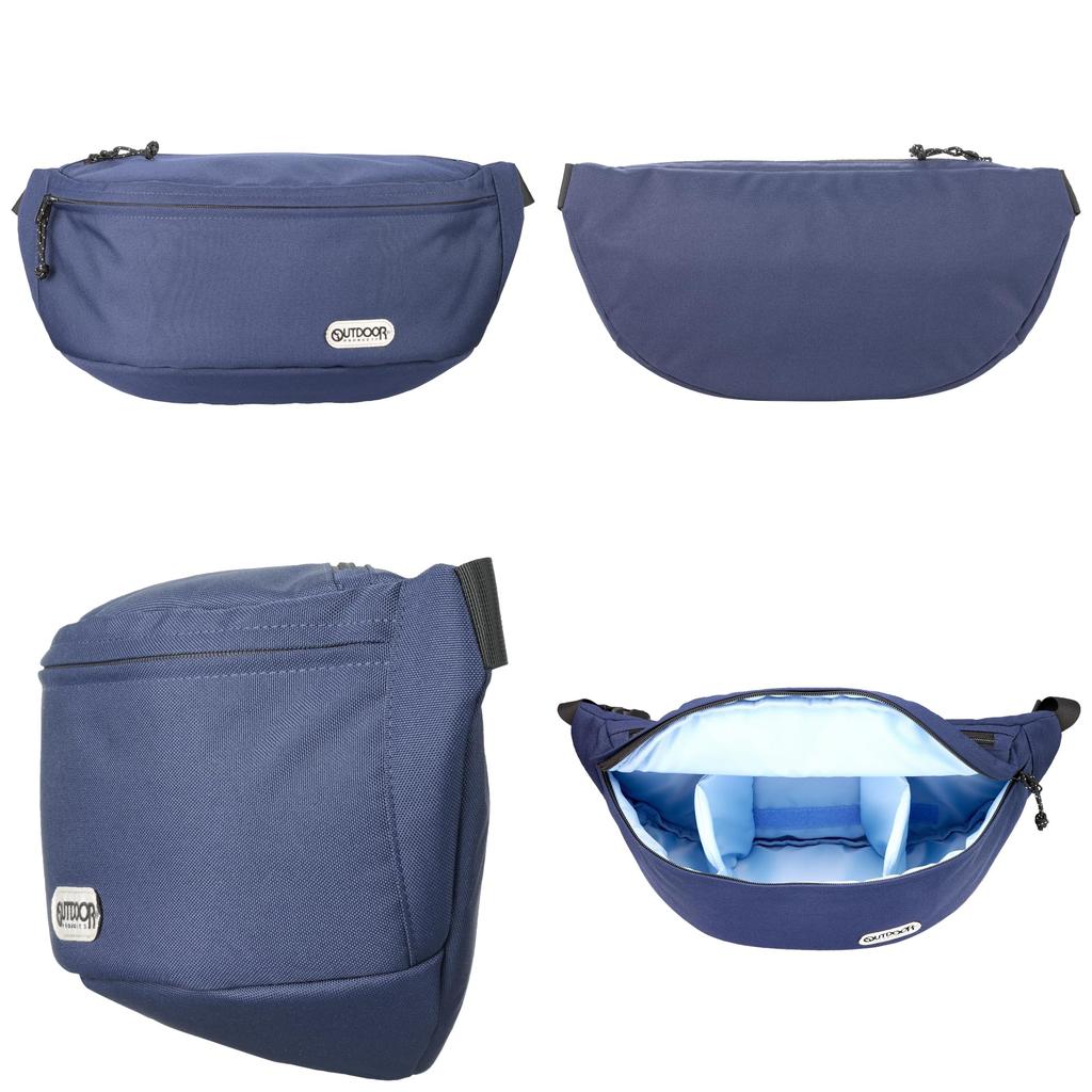 Hakuba OUTDOOR PRODUCTS Camera Shoulder Bag 07 AZ Navy Camera Bag That Is Easy To Carry YKK Zipper Fabric AMZODCSB07NV 4977187005325 Ultra-lightweight