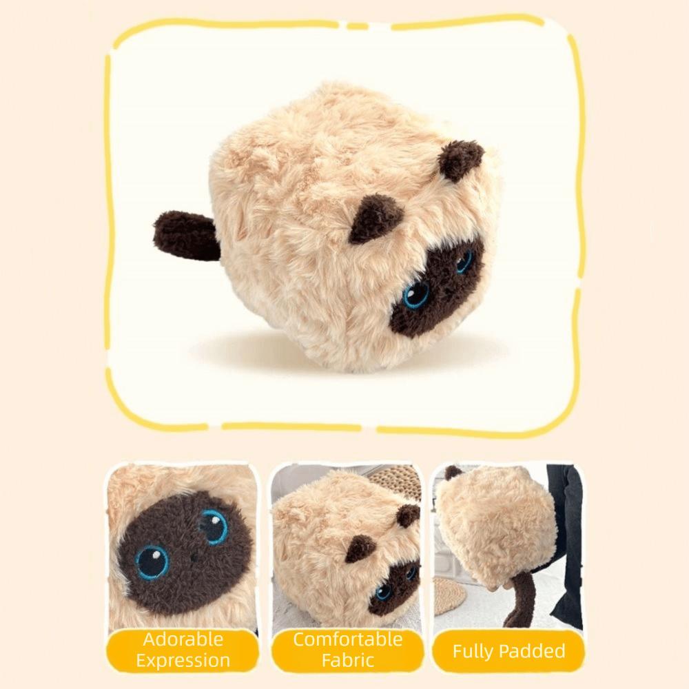 Comfortable Stuffed Cat Doll PP Cotton Siamese Cat Plush Kids Toy Kitten Plush Toy Home Decoration