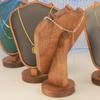 Elegante Robusto Espositore da Collana in Legno Piccolo Porta Busto per Gioielli Accessorio Portatile per Bancone Vetrina