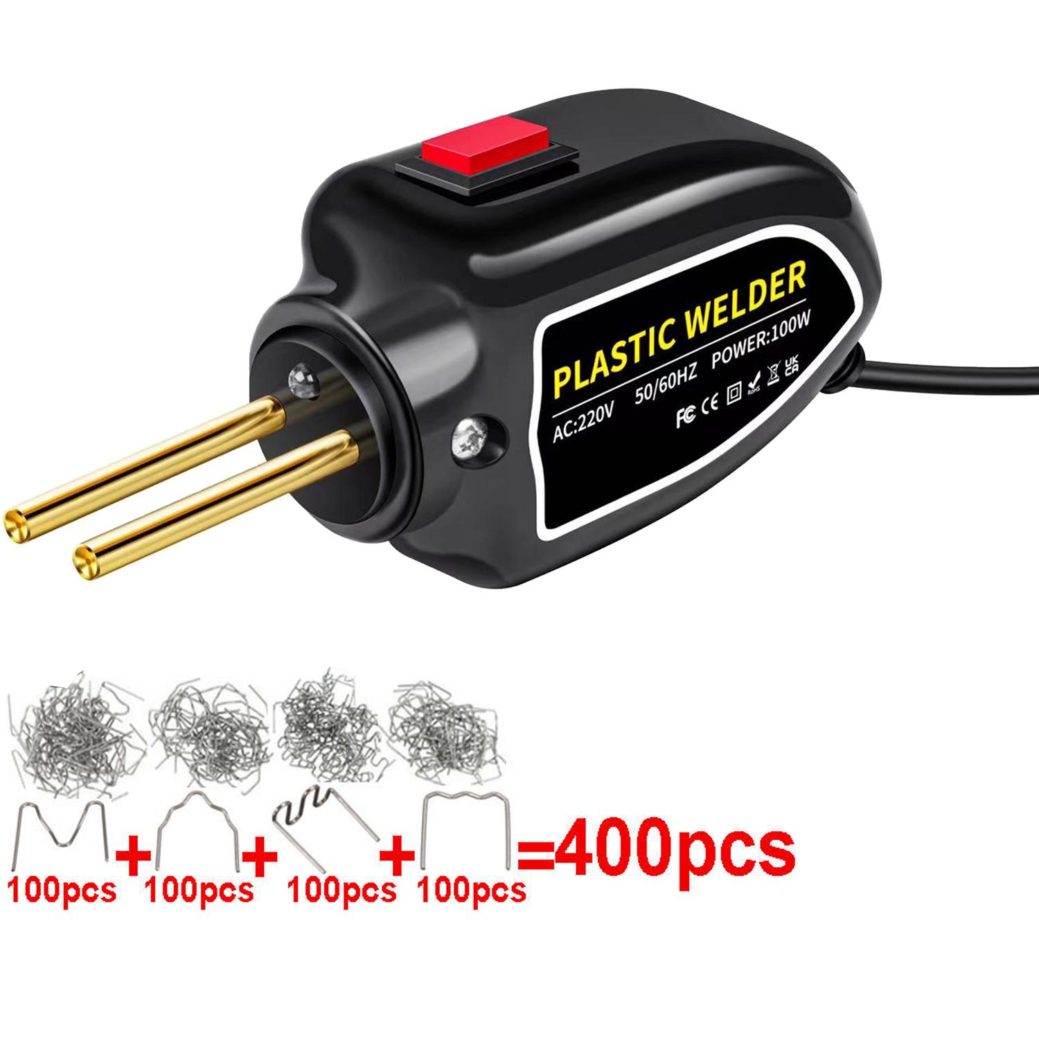 

100W Portable Plastic Welder 110V/220V New Hot Air Gun Hot Stapler Plastic Welder Soldering Iron Nail Bumper Repair Car Tool Kit 110V