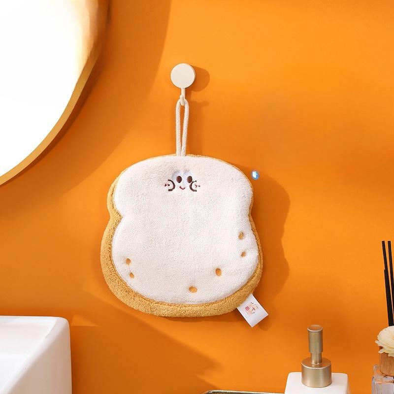 Coral Velvet Hand Towels, Double-layer Thickened Absorbent Quick-drying Towels, Kitchen and Bathroom Dual-purpose Towels