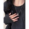 Zircon Pony Flower Pendant Necklace - Cold Style Sweater Chain Jewelry