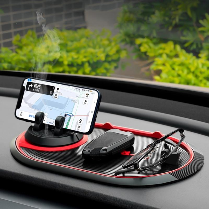 Multifunctional Phone Holder Non Slip Sticky Anti Slide Mount Silicone Dashboard Car Pad Mat Navigation Storage Cushion