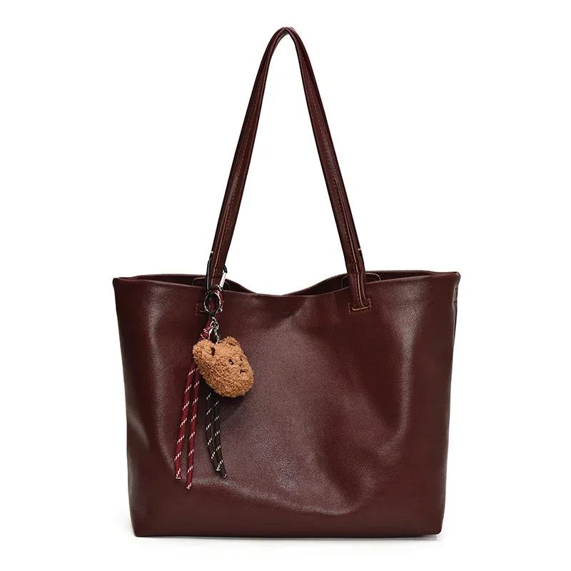 Casual Feminine Shoulder Bag for Work Large Capacity New Autumn and Winter Retro Versatile Simple Bag