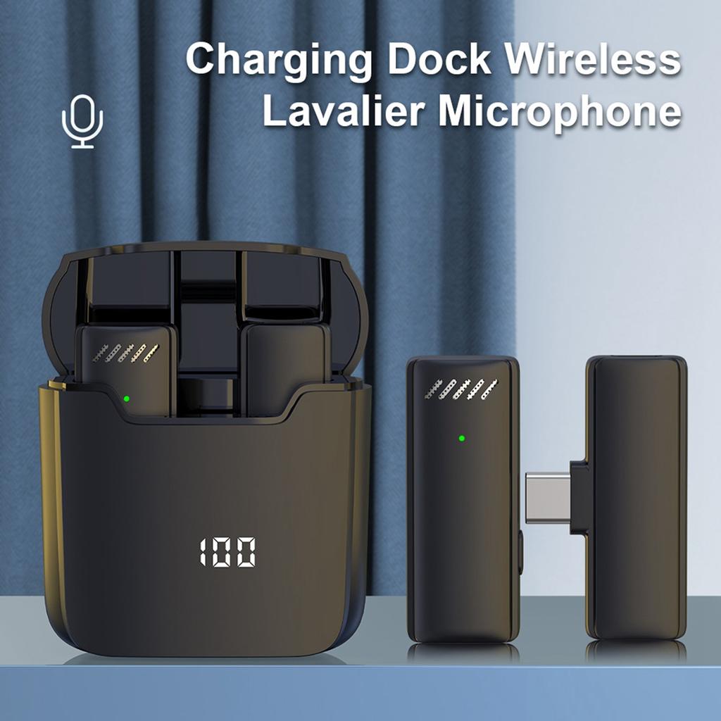 Mini Wireless Lavalier Microphone for Mobile Phone 360 degrees  Omnidirectional Lapel Mic Noise Reduction Compatible