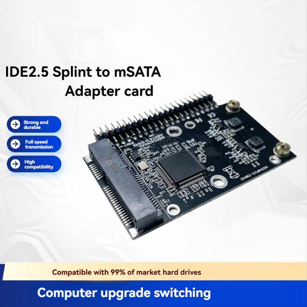 MSATA SSD to 44Pin 2.5 Inch IDE Adapter Card 150MB/S MSATA to PATA Adapter Converter Card Adapter Card for Laptop