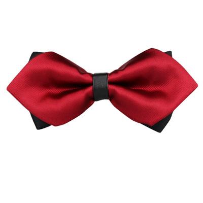 Men'S Bow Tie Best Man Groom Burgundy Black Bow Tie Dress, Wedding British And Korean Triangle Bow
