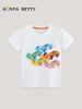 Summer Boys' Cartoon Print T-Shirt - Short Sleeve Sportswear in European/American Style
