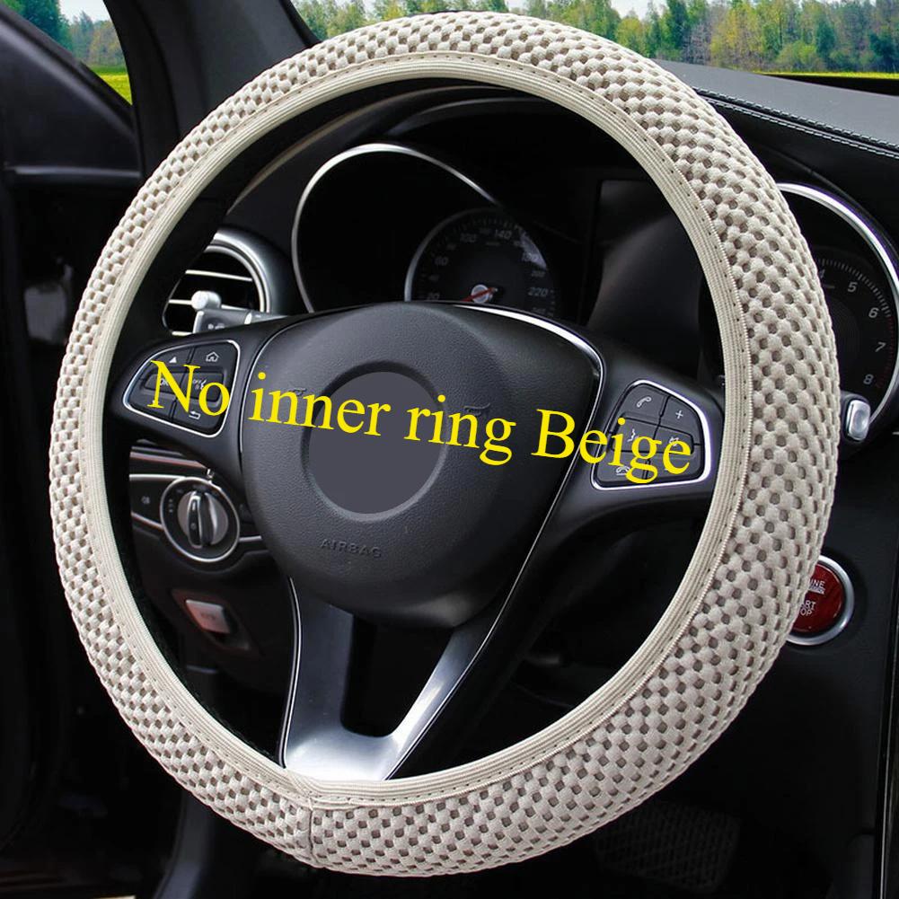 38cm Cartoon Bear Car Steering Wheel Cover for All Seasons Universal Anti-Skid Breathable Decorative Accessories Protector