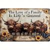Metal Poster Highland Cow Farmhouse Rustic Wall Decor for Living Room