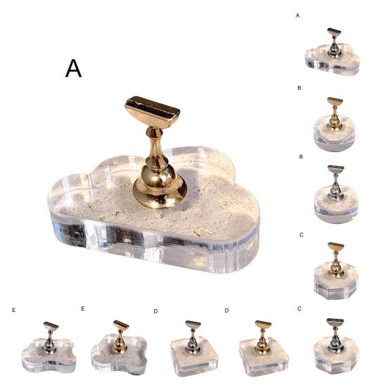 Manicure Support Magnetic Tips Easy Cleaning Finger Compact Nail DIY Design Practical Holder Supplies