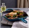 Сковорода-гриль Le Creuset квадратная 26x26 см, глубокая, бирюзового цвета (20183266420422)