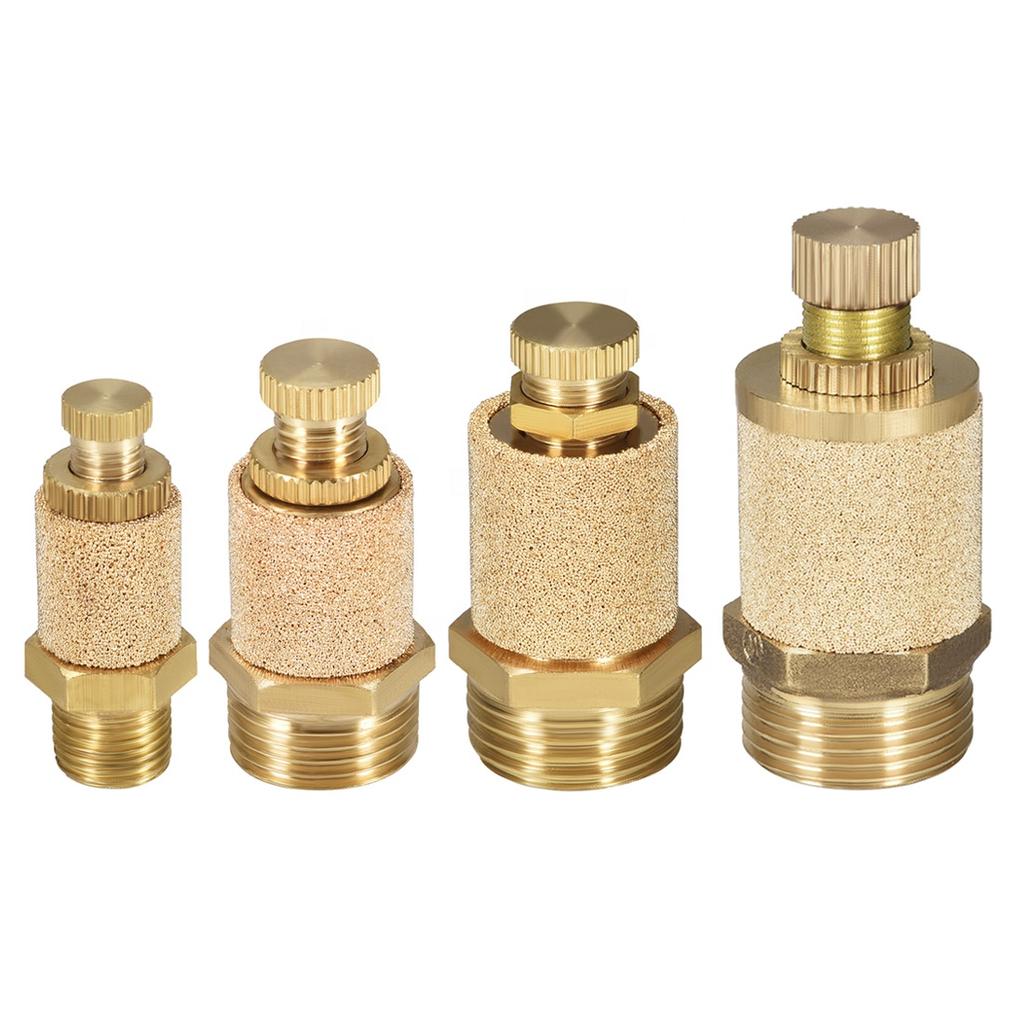 Pneumatic Exhaust Muffler Silencer M5 1/8 1/4 3/8 1/2 3/4 BSP Male Thread For Air Noise Brass Adjustable Long Short BSL SLM SLL