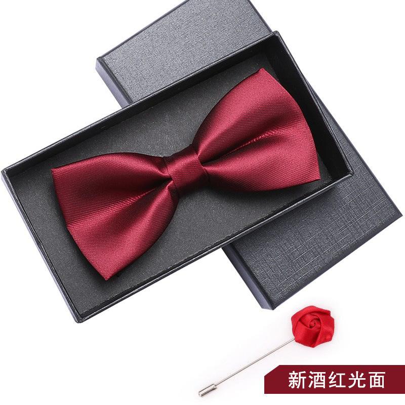 Bow Tie Men'S Wedding Groom Best Man Red Suit Shirt British Brothers Korean Bow Women'S Gift Box