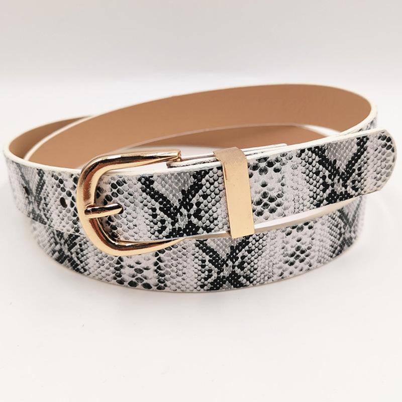Small Snake Pattern Series Women's Belt Simple and Versatile Jeans Decorative Belt