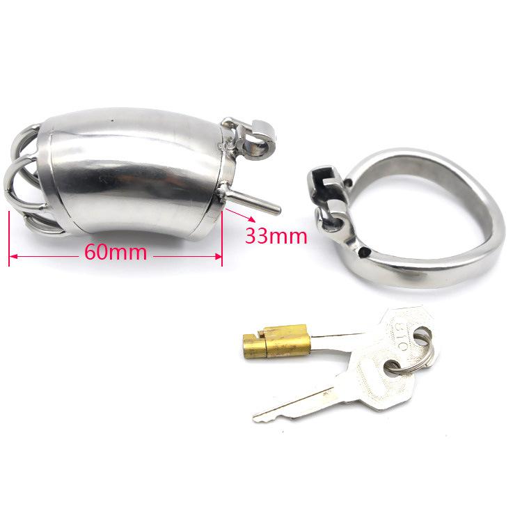 Stainless Steel Men's Chastity Tool Chastity Lock Pants Slave Training Out Wear Long-term Tools Sex Toys Adult