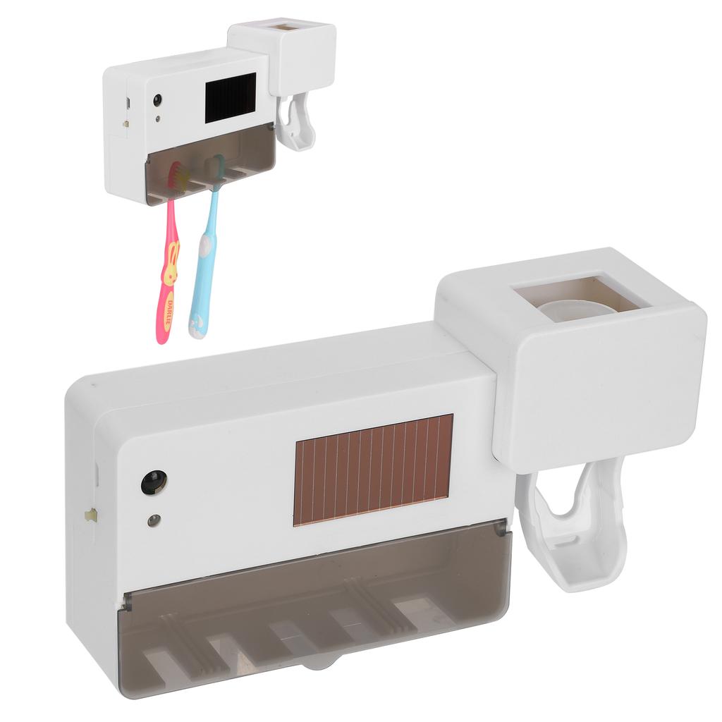 UVC Zahnbürstenhalter Wandmontiert Automatischer Zahnpastaspender Wiederaufladbarer Zahnbürstenhalter