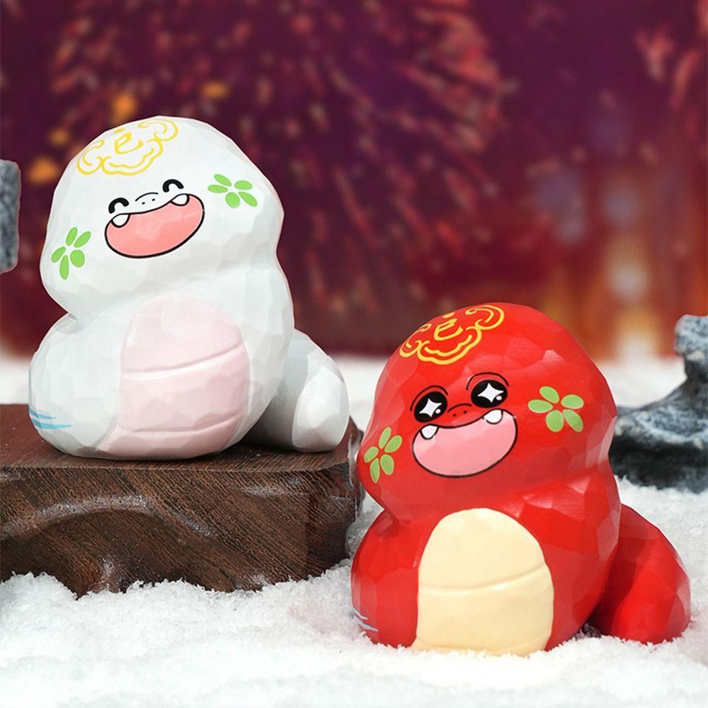 

Креативные фигурки змей из мультфильмов Статуэтка змеи в форме змеи Украшение на китайский Новый год белый