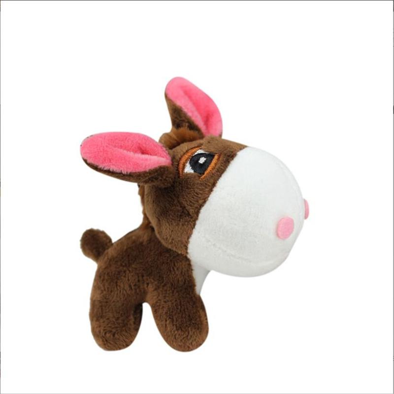 Little Donkey Little Horse Plush Toy Chain Bag Hanging Decoration Stuffed Animal Keychain Pendant Doll Gift 11cm