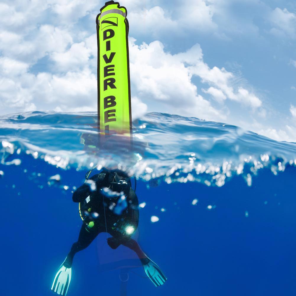 6FT High Visibility Inflatable Scuba Diving SMB Surface Signal Marker Buoy Accessory