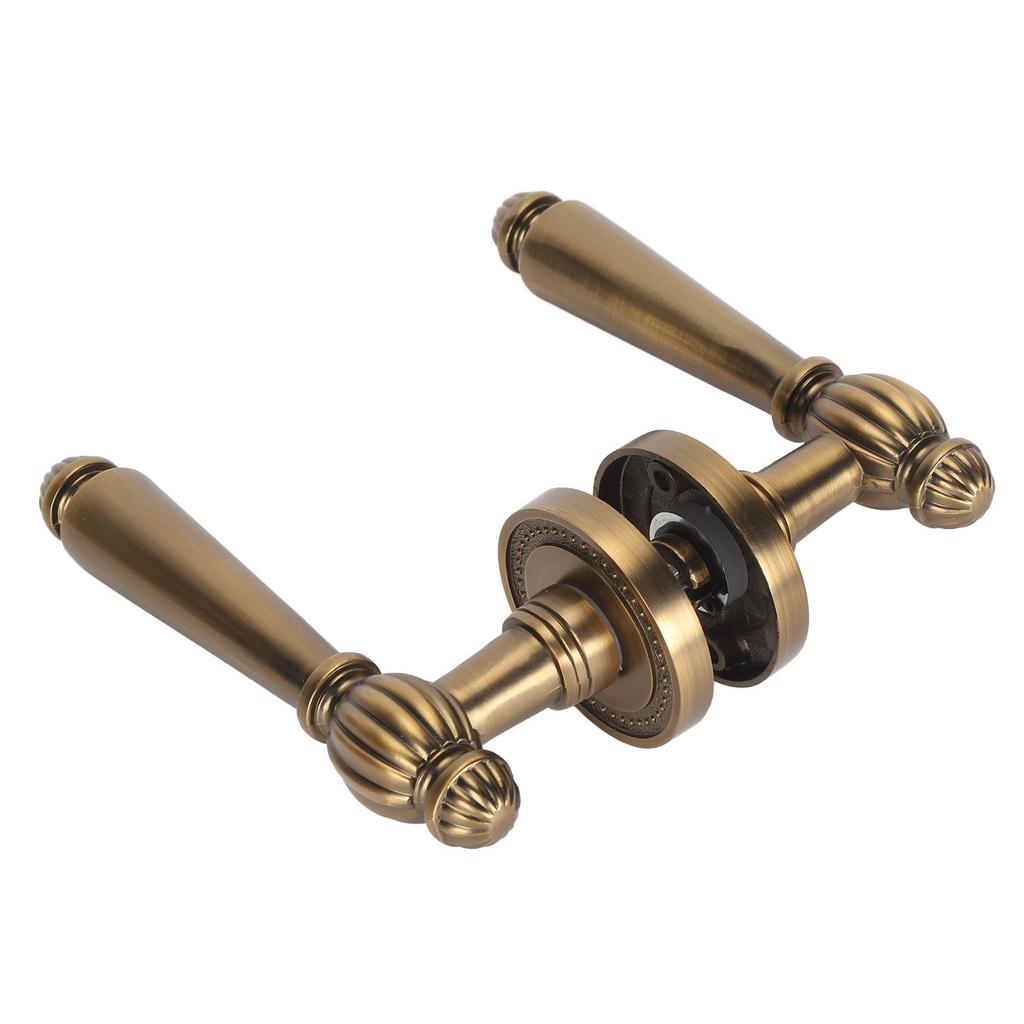 Bronze Door Handle Lock Quiet Copper Core Retro Door Handle Lock for Bedroom Living Room