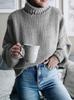 Women's Thick Yarn High Neck Pullover Sweater - 2019 Autumn/Winter Knitwear Collection for European and American Fashion.