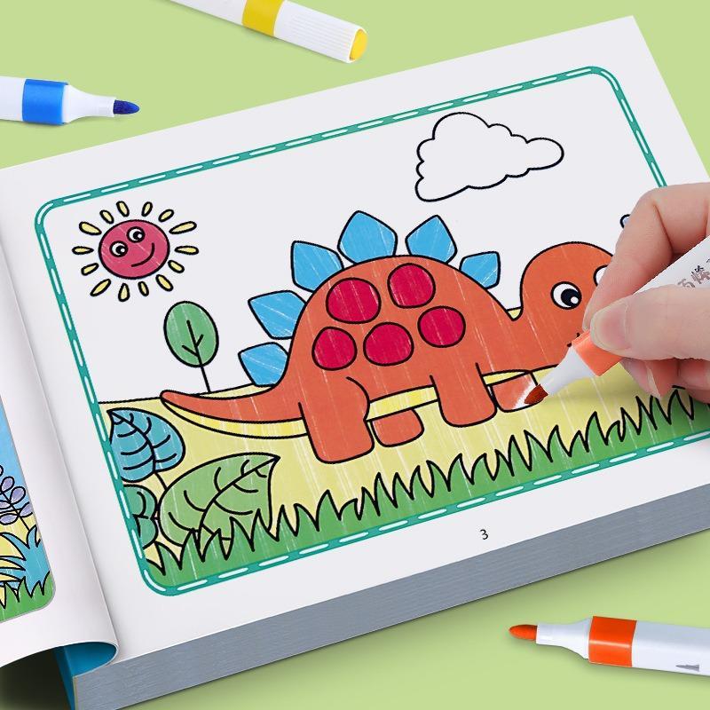 Children's Animal Coloring Books Parent-child Interactive Early Education Toy for Boys Girls Preschool Learning