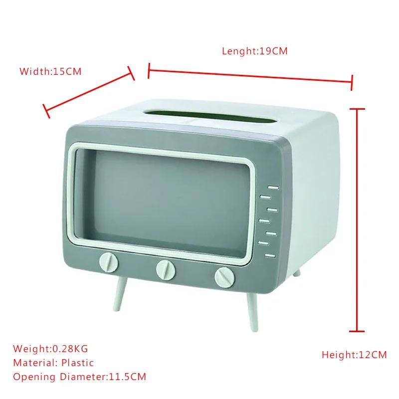 Kreativní organizér Ornament vlhčené ubrousky Dekorace Retro model rádia Stolní držák papíru Vintage zásobník Úložný prostor na ubrousky