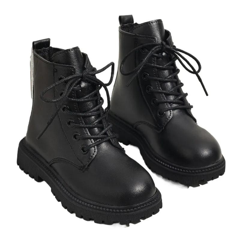 Shoes for Women 2024 High Quality Front Lace-up Women's Boots Fashion Round Toe Modern Boots Women Hot Sale Solid Ankle Boots