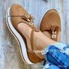 2020 Summer Tassel Buckle Strap Thick Sole Plus Size Women's Casual Sandals