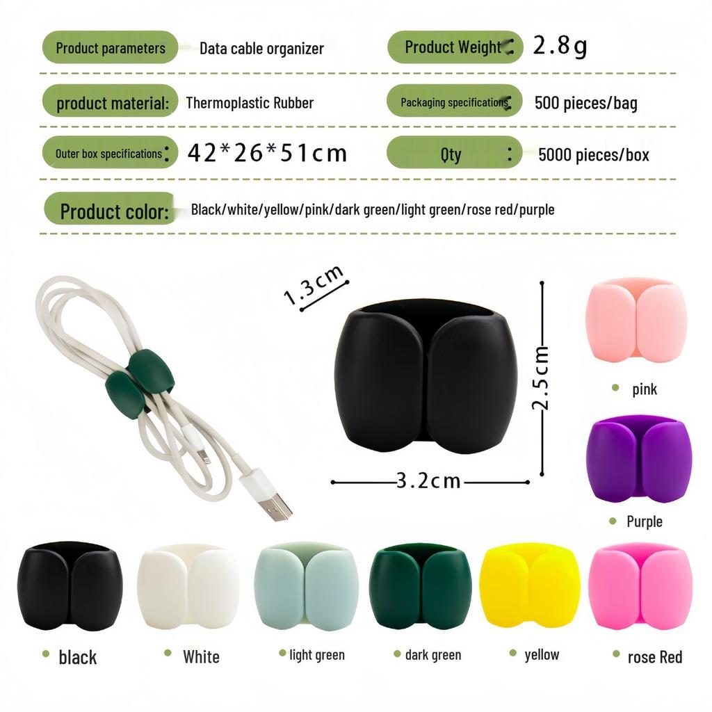 Portable Cable Organizer: Protect and store your data cables, phone chargers, and earphones with a compact sleeve designed for travel.