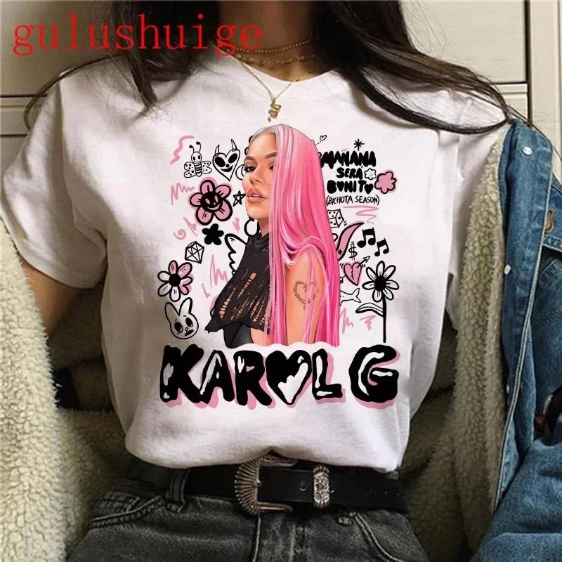 Unisex Y2k 90s Unisexana Sera Bonito Bichota Karol G T Shirt Women Short Sleeve Woman Graphic T Shirts O Neck Tee Trendy Clothing