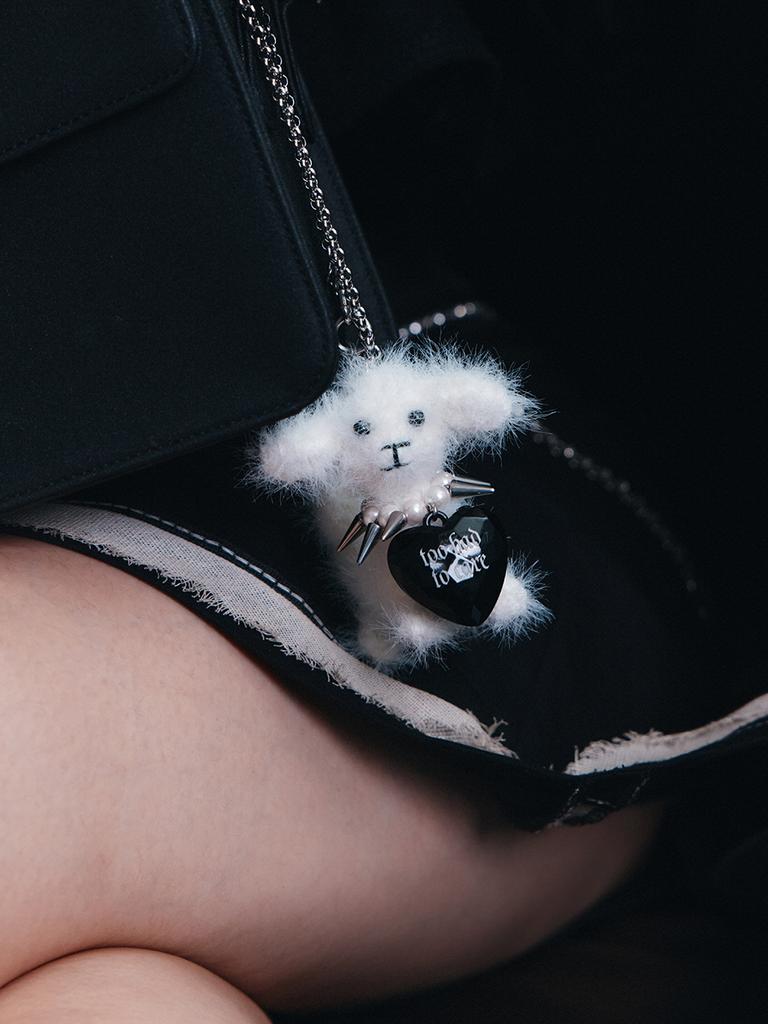 Eireve Wild Baby Lamb Bag Charm Keyring (Cream White)