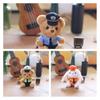 Adorable Plush Police Bear Keychain Cute Soft Stuffed Animal Toy Accessory