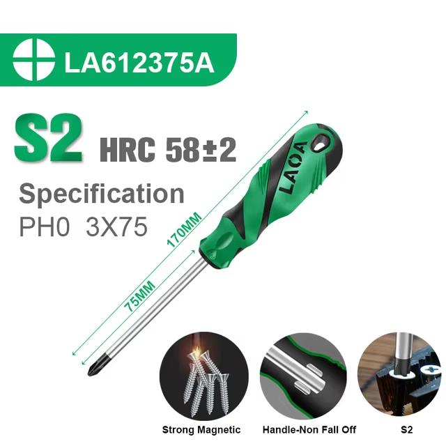 

1 шт. Отвертка шлицевая S2 материал Отвертки крестовые Двухцветная рукоятка Отвертка с магнетизмом