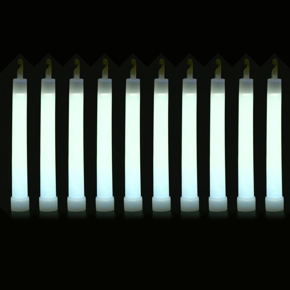 1-50pcs Glow Sticks with Hook 6 inch Fluorescence Light for Hiking Camping Outdoor Emergency Concert Party Light Sticks