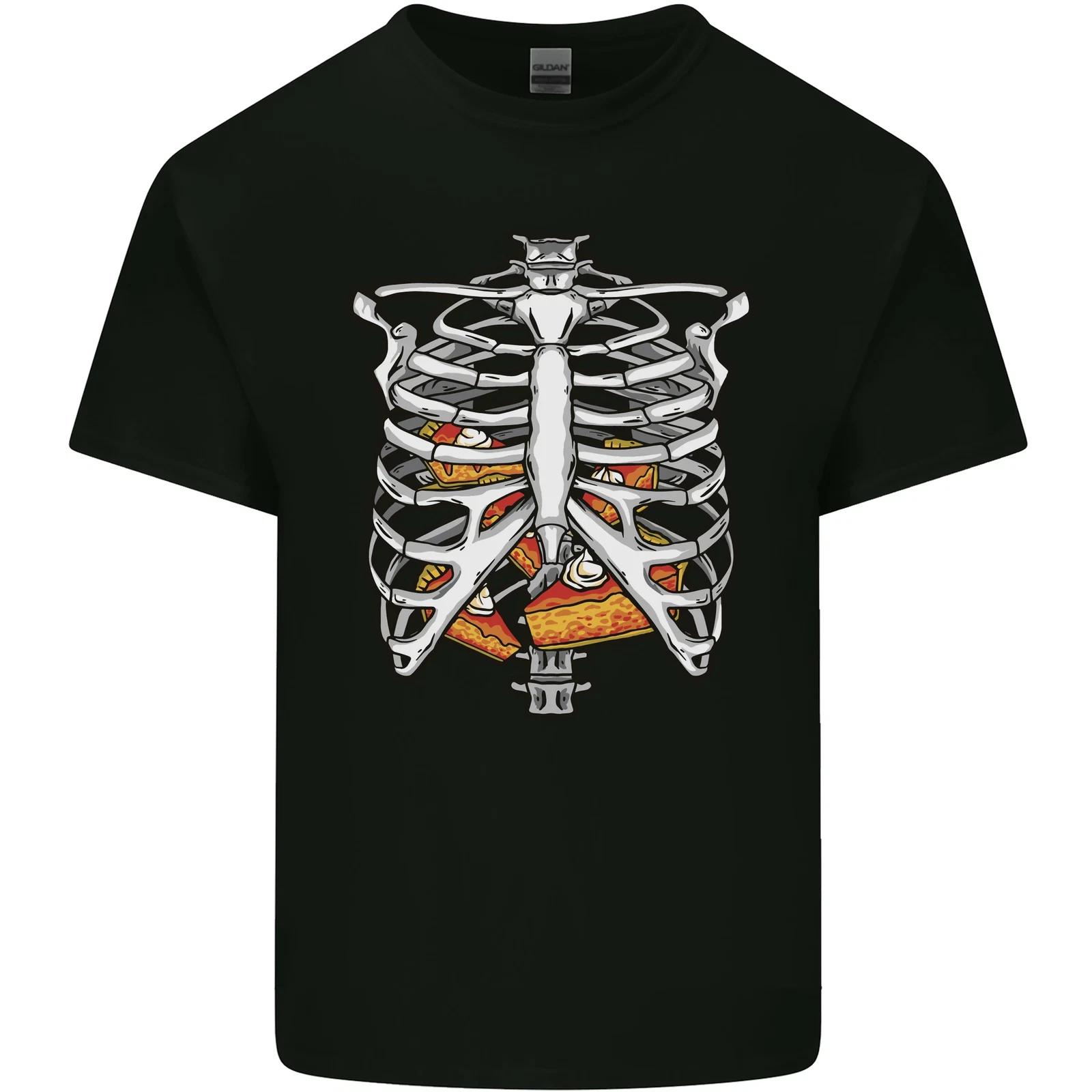 Pie Inside a Skeleton Torso Funny Food Kids T-Shirt Childrens S