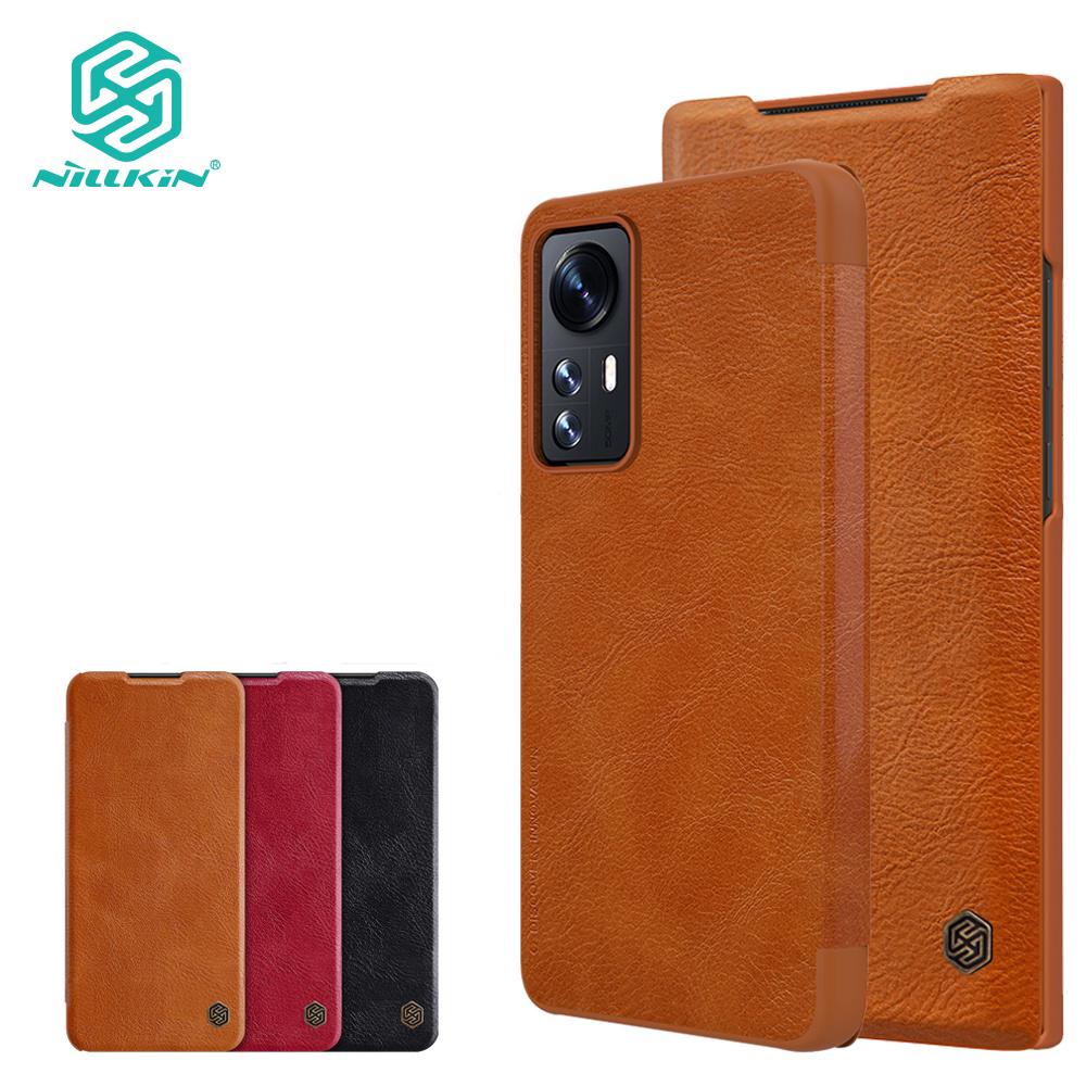 

Чехол Nillkin Qin из искусственной кожи для телефона Xiaomi 12 12X, универсальный противоударный чехол на 360°