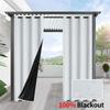 1pc Modern 100% Blackout Waterproof Outdoor Curtains, Curtains for Garden, Patio, Porch, Bedroom, Living Room, Pergola, Cabana