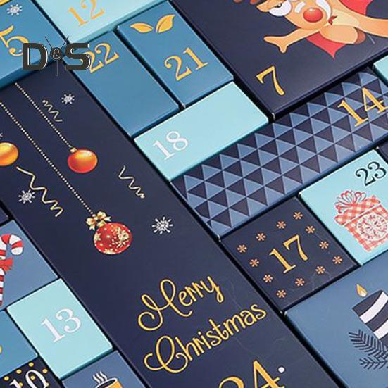 Vánoční adventní kalendář 24denní doplňovací odpočet Balení Krabice Kartonové krabice s čísly Dekorace prázdninového domu pro děti Dospělí
