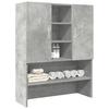 Laundry room Storage cabinet above washing machine, storage cabinet above toilet, double door multi-space storage, concrete grey 70.5x25.5x90 cm