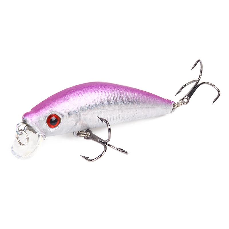 Luya Bait Mino 7cm/8.5g High Carbon Steel Three Anchor Hook Plastic Hard Bait Simulation Fake Bait Bait