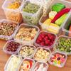 17Pcs/Set Plastic Fresh Keeping Box with Lid Meal Prep Container Multifunctional Crisper  Grain