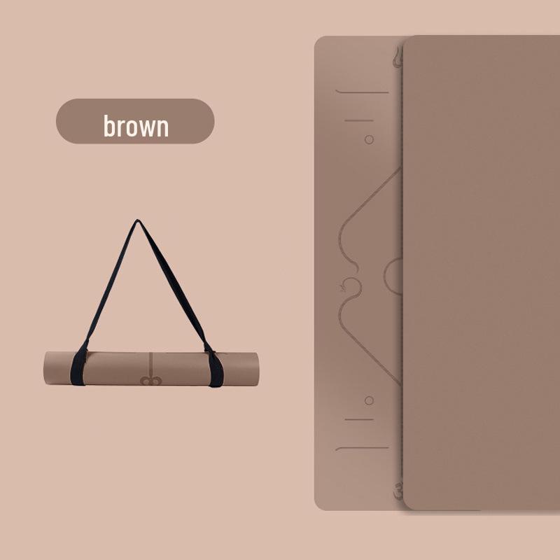 Non-Slip PU Natural Rubber Yoga Mat - Thick, Soundproof & Sweat-Absorbing for Men & Women