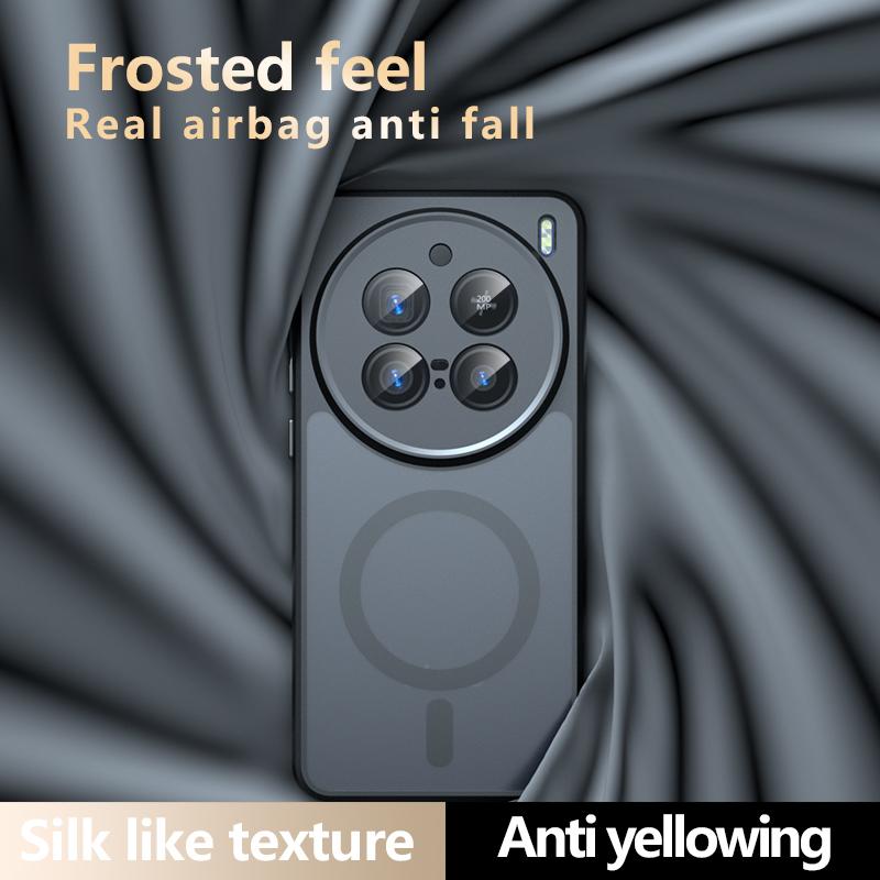 For Vivo S19 S18 Pro Matte Anti Fingerprint Shockproof TPU Magnetic Case Anti-drop Non Yellowing Back Cover Casing Shell