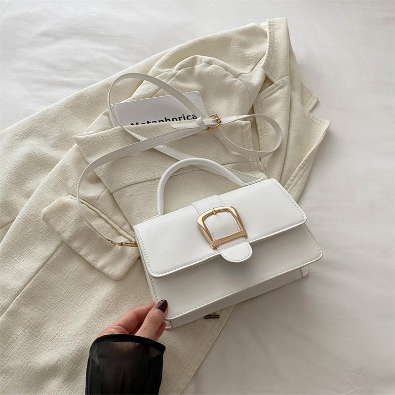 Trendy Pu Leather Small Square Bag Summer Fashionable Crossbody Handbag