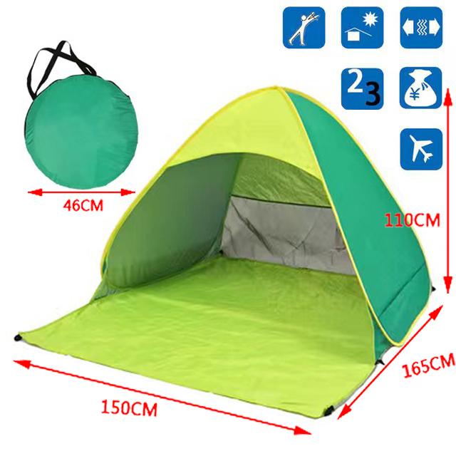 Quick Automatic Opening Beach Tent Sun Shelter Uv-Protective Tent Shade Lightwight Pop Up Open For Outdoor Camping Fishing