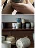 Vintage-Style Ceramic Handleless Teacup Set – Japanese-Inspired Rustic Coffee & Water Cups