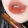 Punk Dark Brown Mirror Water Lip Gloss Red Lip Glaze Transparent Glass Lip Oil Waterproof Liquid Lipstick Clear Tint Makeup