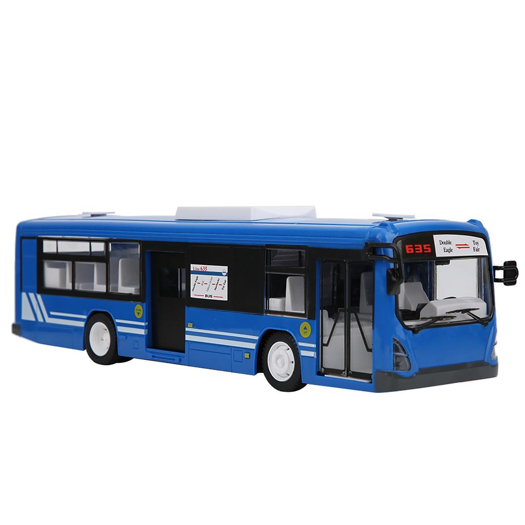 Blue Remote Control Bus 2.4GHz Electric with Simulation Sound Light 1:20 Scale RC Car Model Toy